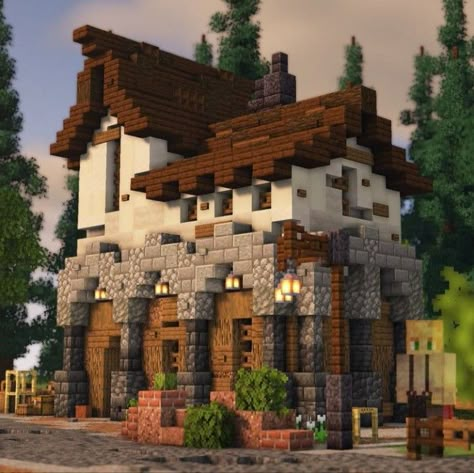 Minecraft Kingdom, Case Minecraft, Rumah Minecraft Sederhana, Minecraft Structures, Minecraft House Plans, Bangunan Minecraft, Minecraft Farm, Minecraft Pictures, Minecraft Cottage