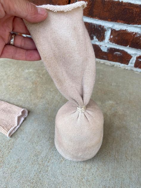 DIY Sock Gnome - The Shabby Tree The Shabby Tree, Coffee Stain, Shabby Tree, Diy Socks, Sock Crafts, Gnomes Diy, Fun Christmas Crafts, Dollar Tree Diy Crafts, Diy Gnomes