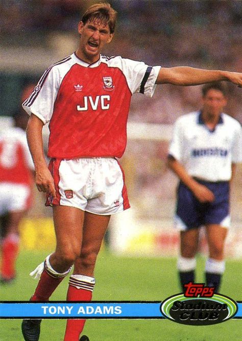 Tony Adams of Arsenal in 1991. Kevin Campbell, Arsenal V Liverpool, Arsenal Kit, Adidas Kit, Tony Adams, 90s Stuff, Arsenal Players, Retro Jersey, Arsenal Football