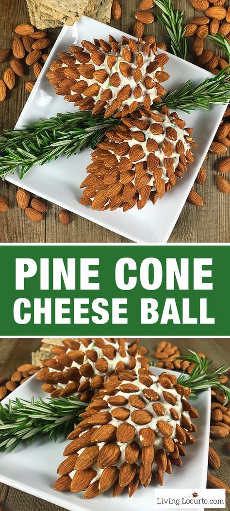 Pine Cone Cheese Ball, Easy Christmas Party, Cheese Ball Recipe, Christmas Appetizers Party, Dessert Party, Cheese Ball Recipes, Party Appetizer, Holiday Appetizers, Snacks Für Party