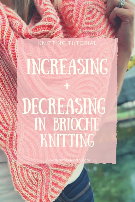 How To Knit Brioche Stitch, Brioche Crochet Tutorial, Brioche Knitting Tutorial, Double Knitting Tutorial, Knitting Tutorial Video, Knitting Brioche, Brioche Knit, Knitting Increase, Brioche Pattern