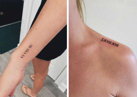 Children's Name Tattoos for Moms - FashionActivation Twin Name Tattoo Ideas, New Mum Tattoo, Twins Tattoo Ideas For Mom, Kids Birthday Tattoo, Boy Mom Tattoo, Minimalist Mom Tattoo, Different Tattoo Ideas, Tattoo Ideas For Moms, Tattoos For Moms