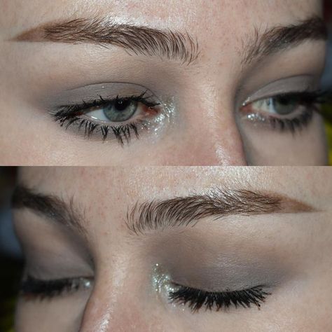 Indie Sleaze Eye Makeup, Too Faced Eyeshadow Looks, Twee Makeup, Makeup On Blue Eyes, Eye Makeup Inspo, Messy Makeup, Skins Aesthetic, Too Faced Eyeshadow, 90s Makeup