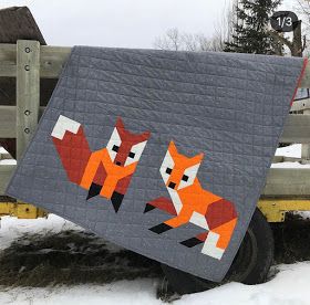 Sew Fresh Quilts: 2020 Gonna Bee My (Happy New) Year! Fox Quilt Pattern, Fox Quilt, Row Quilt, Foundation Paper Piecing Patterns, Quilt Modernen, Baby Quilt Pattern, Patchwork Baby, Baby Quilt Patterns, Cute Quilts