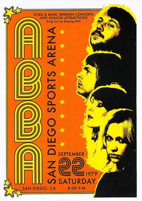 Abba Poster Vintage, Abba Poster, Abba Concert, Concert Poster Art, Vintage Concert Posters, Rock Vintage, Band Rock, Sports Arena, Movie Poster Wall