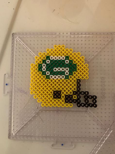 Perler Bead Football Pattern, Perler Bead Patterns Football, Football Perler Bead Patterns, Football Perler Beads, Green Bay Packers Crafts, Perler Earrings, Melted Beads, Hamma Beads Ideas, Easy Perler Bead Patterns