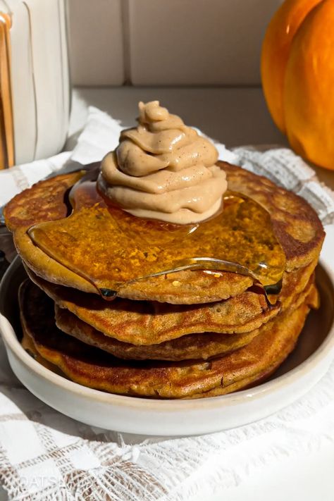 If you're a fan of Gilmore Girls, it's a sign to recreate the delicious pumpkin pancakes with cinnamon butter from Luke's Diner! Nothing like this comforting breakfast during the fall while enjoying in a rewatch of the series! Lukes Diner Pumpkin Pancakes, Gilmore Girls Pumpkin, Homemade Cinnamon Butter, Lukes Pumpkin Pancakes Recipe, First Watch Pumpkin Pancakes, Pancakes With Cinnamon, Pancakes Pumpkin, Comforting Breakfast, Luke’s Pumpkin Pancakes