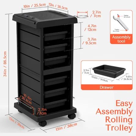 TASALON Salon Rolling Trolley Utility Cart | Wayfair Hair Cart, Salon Cart, Salon Trolley, Tool Drawers, Beauty Salon Furniture, Salon Stations, Vintage Bar Carts, Tool Cart, Multipurpose Tools