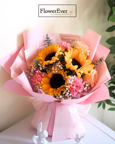 Sunflowers And Pink Flowers, Pink Rose And Sunflower Bouquet, Sunflower Valentines Bouquet, Pink Sunflower Bouquet, Sunflower And Carnation Bouquet, Sunflower Carnation Bouquet, Sunflower Pink Bouquet, Sunflower And Pink Bouquet, Pink Roses And Sunflowers Bouquet