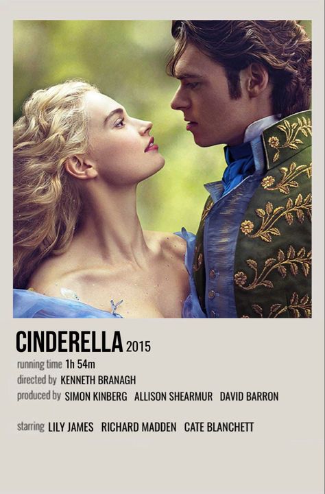 minimal polaroid movie poster for cinderella (2015) Cinderella Movie Poster, Art With Paint, Cinderella Movie 2015, Polaroid Movie Poster, Movie Poster Room, Cinderella Movie, Cinderella 2015, Movie Card, Film Posters Minimalist