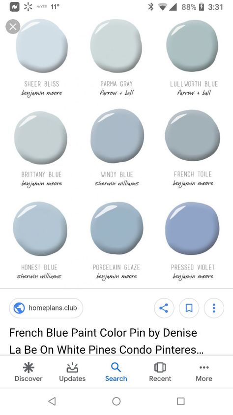 French Toile Paint Color, Benjamin Moore Blue Front Door Colors, White House With Light Blue Door, Bm Brittany Blue, French Blue Laundry Room, French Country Blue Paint Colors, Hydrangea Blue Paint, Nantucket Blue Paint, Benjamin Moore Brittany Blue