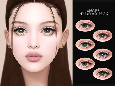 The Sims Resource - 2D eyelashes A17 Maxis Match Eyelashes, Sims4 Cc Eyelashes, Sims 4 Cc Makeup Eyeliner, Sims 4 Asian Makeup, Sims 4 Makeup, Mod Makeup, Sims 4 Hair Male, Female Sims, Sims 4 Cc Eyes