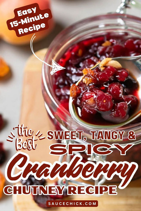 Spicy Cranberry Chutney Recipe Cranberry Jalapeno Chutney, Cranberry Chutney Recipes, Christmas Chutney Recipes, Cranberry Orange Chutney, Spicy Cranberry Sauce, Cranberry Chutney Recipe, Grocery Games, Apple Chutney Recipe, Christmas Chutney