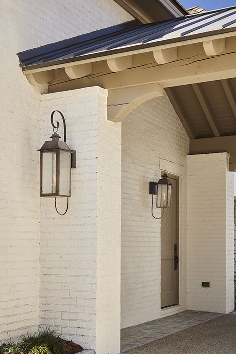 Vulcan - Legendary Lighting Gas & Electric Copper Lanterns Spanish Style Outdoor Lighting, Gas Lanterns Front Door Entrance, Copper Exterior Lighting, Spanish Lighting, Spanish Modern, Copper Lantern, Gas Lanterns, Brick Exterior, Front Door Entrance