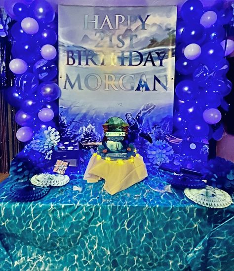 Avatar Way Of Water Party Ideas, Avatar 2 Birthday Party Ideas, Avatar Birthday Decorations, Avatar Party Backdrop, Avatar The Way Of Water Birthday, Avatar Party, Water Birthday Parties, Water Birthday, Glow Birthday Party