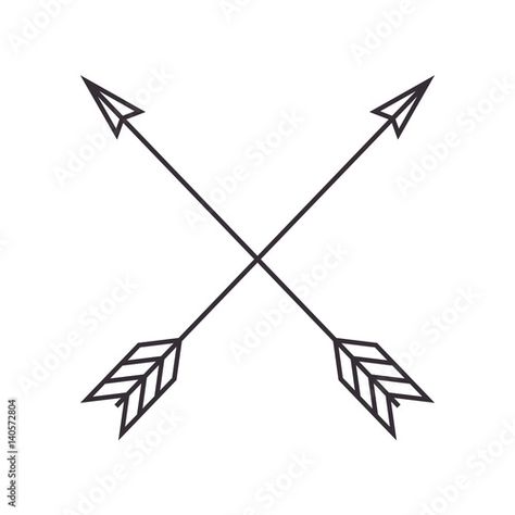 Arrow Illustration, Crossed Arrows, Cross Vector, Arrow Tattoos, Vector Illustration Design, Cricut Projects Vinyl, Cross Designs, Cricut Projects, Vector Icons