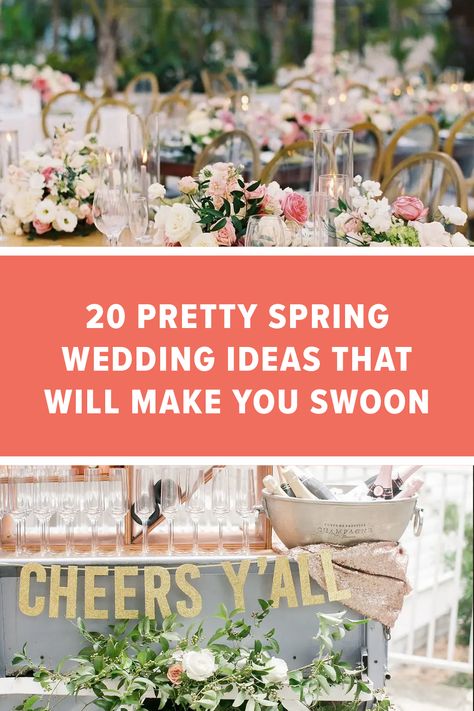 spring wedding ideas March Wedding Decorations Reception Ideas, Spring Wedding Quotes, Wedding Themes Flowers, Spring Wedding Table Decor Ideas, Diy Wedding Centerpieces Elegant Spring, Flowers For April Wedding, June Wedding Decor Ideas, Romantic Spring Wedding Colors, Wedding Centerpieces Garden Theme