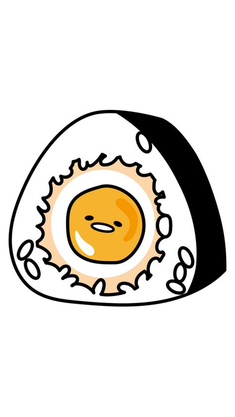 No doubt, looking at this funny fanart Gudetama Sushi Sticker, you have an extreme desire to eat some sushi and rolls. Because now we have the same problem. Oh, this lazy egg yolk from the Sanrio... Gudetama Icon, Funny Fanart, Model Kaos, Yellow Icon, Lazy Egg, Chrome Web, Food Stickers, Funny Character, Diy Rug