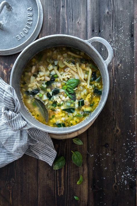 Green Minestrone Soup - Cook Republic #vegan #dinnerideas #pasta Green Minestrone Soup, Green Minestrone, Tiny Pasta, Minestrone Soup, European Food, Minestrone, Green Vegetables, The Dinner, Beautiful Dishes