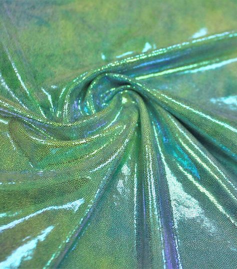 Green Oz Tie Dye Mystique Performance Fabric | JOANN Reptile Crafts, Water Fabric, Mermaid Fabric, Shimmer Fabric, Green Tie Dye, Green Tie, Diy Clothing, Performance Wear, Sparkle And Shine