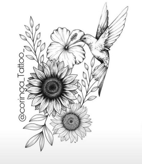 Hummingbird Art Drawing, Hummingbird Flower Tattoos, Hummingbird Drawing, Kunst Tattoos, Hummingbird Flowers, Hummingbird Art, Peonies Tattoo, Hummingbird Tattoo, Birds Tattoo