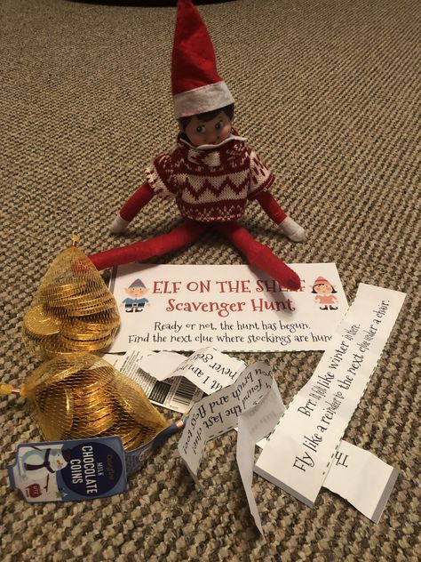 Elf On The Shelf Chocolate Coin, Elf On The Shelf Gold Coins, Elf On The Shelf Chocolate, Elf Shelf, Elf Funny, Chocolate Coins, Buffalo Plaid Christmas, An Elf, Shelf Ideas