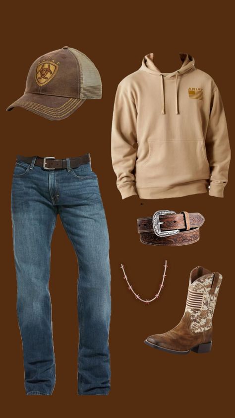 Cowboy Outfit For Men Casual, Casual Western Outfits Mens, Casual Cowboy Outfit Men, Country Guy Outfits, Country Outfits Men, Western Outfits Mens, Cowboy Outfit Men, Casual Western Outfits, Cowboy Outfit For Men