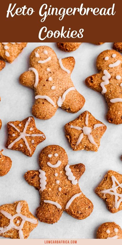 Keto gingerbread cookies are a low-carb treat that you can enjoy for the holidays. The gingerbread flavor is a staple for the holidays and something the family can enjoy throughout the season. #ketogingerbreadcookies #lowcarbcookies #lowcarbgingercookies | LowCarbAfrica.com Low Calorie Gingerbread, Keto Gingerbread Cookies, Keto Gingerbread, Slow Cooker Beef Curry, Fruit Pies, Low Carb Treats, Low Carb Cookies, Fruit Pie, Ginger Cookies