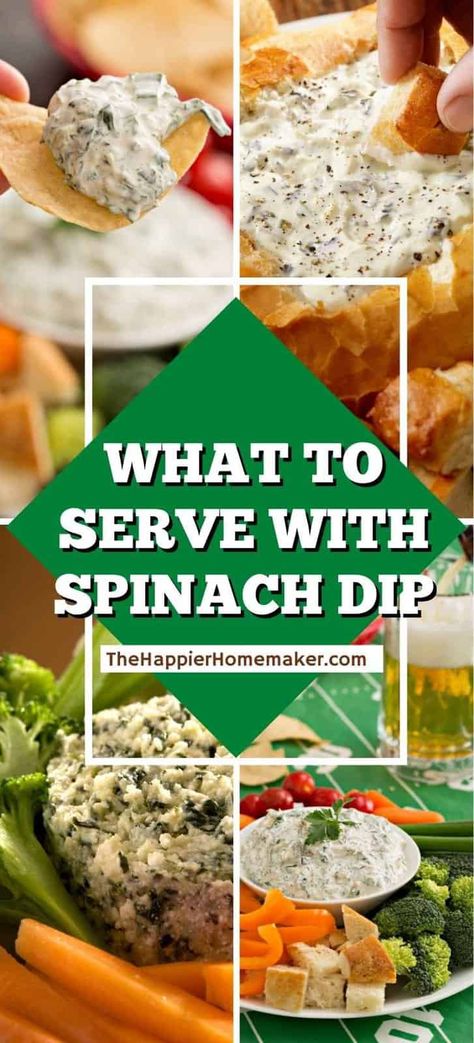 What To Serve With Spinach Artichoke Dip, Spinach Dip Display, Spinach Dip Ideas, Spinach Avocado Dip, Knorr Spinach Dip Recipe, Spinach Dip Appetizers, Fresh Spinach Dip, Warm Spinach Dip, Spinach Dip Cold