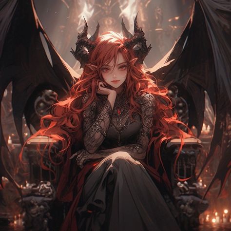 Anime Devil, Demon Girl, Demon Art, Dungeons And Dragons Characters, Animes Yandere, Character Portraits, Anime Artwork, Dark Fantasy Art, Fantasy Character Design