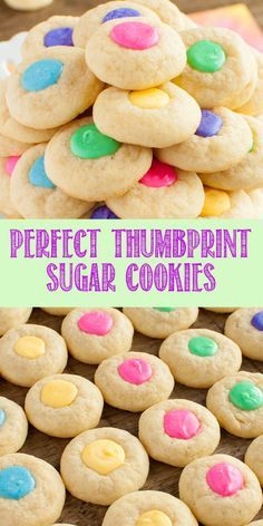 White Chocolate Filling, Chocolate Thumbprint Cookies, Rainbow Desserts, Perfect Sugar Cookies, Thumbprint Cookies Recipe, Pastel White, Kid Desserts, Recipes Soup, Chicken Crockpot