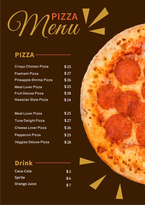 Colorful Pizza Menu Template#pikbest#templates Pizza Menu Design, Pizzeria Menu, Menu Background, Home Pizza, Pizza Poster, Creative Pizza, Food Discount, Pizza Menu, Food Menu Template