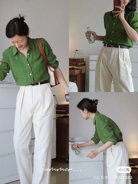 Korean Corporate Attire, Korean Work Outfit, Outfit Campus, Simple Work Outfits, Simple Casual Outfits, Color Combos Outfit, Color Combinations For Clothes, Everyday Fashion Outfits, Classy Work Outfits