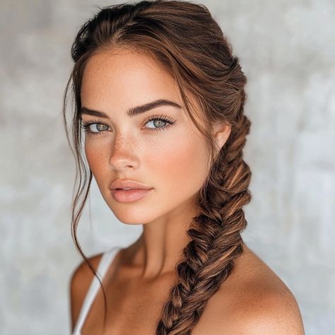 30 Stunning Fishtail Braid Hairstyles - Hair Guru Fishtail Braid Aesthetic, Side Fishtail Braid, Fishtail Braid Styles, Fishtail Braid Updo, Messy Fishtail Braids, Fish Tail Side Braid, Dutch Fishtail Braid, Fishtail French Braid, Fishtail Hairstyles