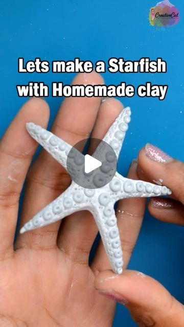 Diy Sea Shells Crafts, Clay Seashell, Clay Starfish, Clay Shell, Starfish Craft, Shells Art, Cat Artist, Clay Recipe, How To Make Something