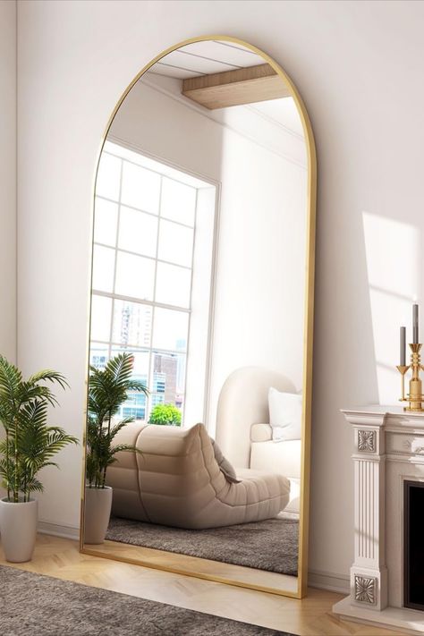 Gold Arch Mirror, Arched Floor Mirror, Floor Length Mirror, Full Length Mirrors, Full Mirror, Full Length Floor Mirror, Salon Suites, Full Body Mirror, Arched Mirror