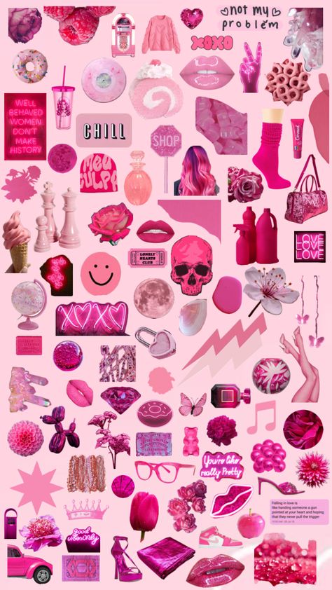 Pink Skittle Colllage #collage #pink Collage, Pink