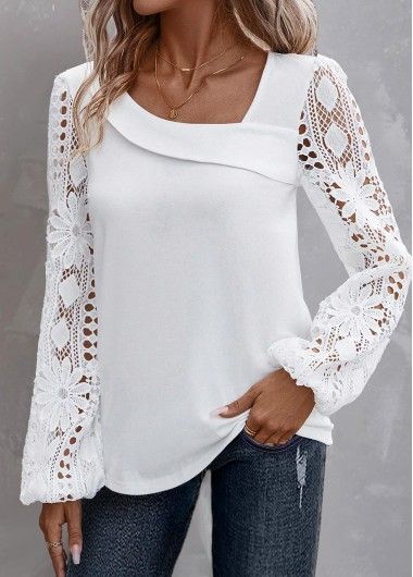 Floral lace tops