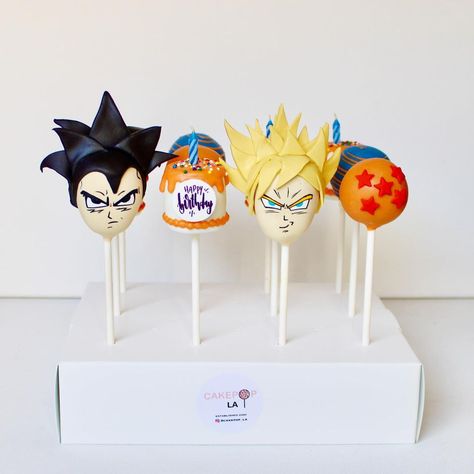 Dragon Ball Z Cake Pops, Dragon Ball Z Cake, Dragon Ball Z Birthday, Pop Ideas, Birthday Box, Cake Pop, Cakepops, Cake Pops, Dragon Ball Z