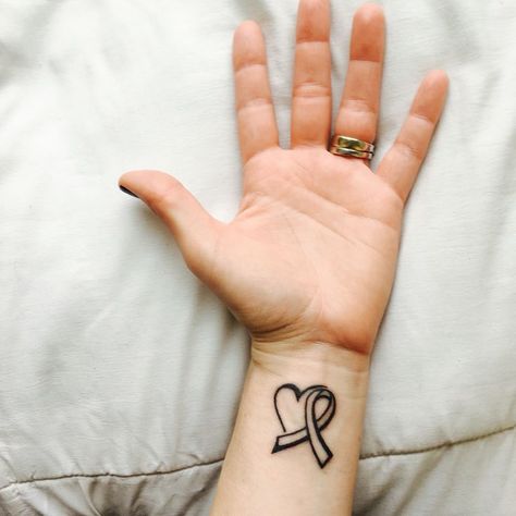 Forearm Tats, Pink Ribbon Tattoos, Tattoo Wallpaper, Awareness Tattoo, Band Tattoos, Tattoo Heart, Ribbon Tattoos, Disney Tattoo, Memorial Tattoos