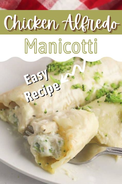 This stuffed manicotti is a delicoius weeknight meal that is perfect for an easy weeknight dinner or a special sunday meal. Chicken Alfredo Stuffed Manicotti, Chicken Alfredo Manicotti Recipe, Manicotti White Sauce, Alfredo Manicotti Recipe, Chicken Alfredo Manicotti, Chicken Manicotti Recipe Alfredo Sauce, Chicken Manicotti Recipe Easy, Manicotti With White Sauce, Sour Cream Recipes Dinner