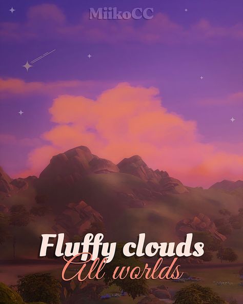 Fluffy clouds (default replacement) | Patreon Sims 4 Overrides, Sims 4 Cas Background, Sims 4 Cas Mods, Fairy Home, Graphic Design Assets, Sims 4 Game Mods, Play Sims, Free Sims, Fluffy Clouds