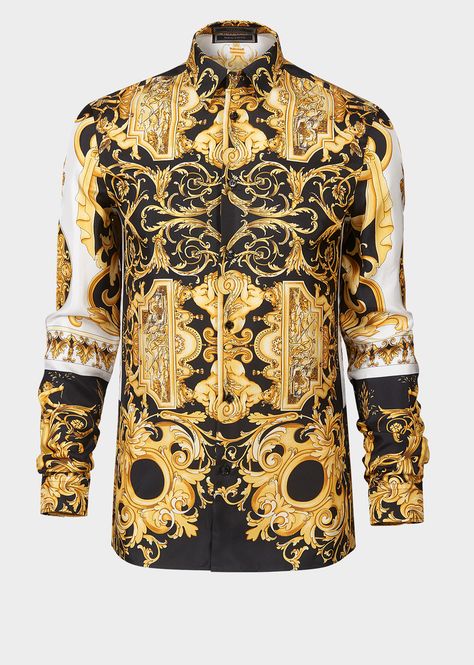 Versace Mens Shirt, Versace Shirts, Luxury Clothes Men, Versace Fashion, Versace Shirt, Versace Outfit, Men Fashion Casual Outfits, Men Shirt Style, Versace Men