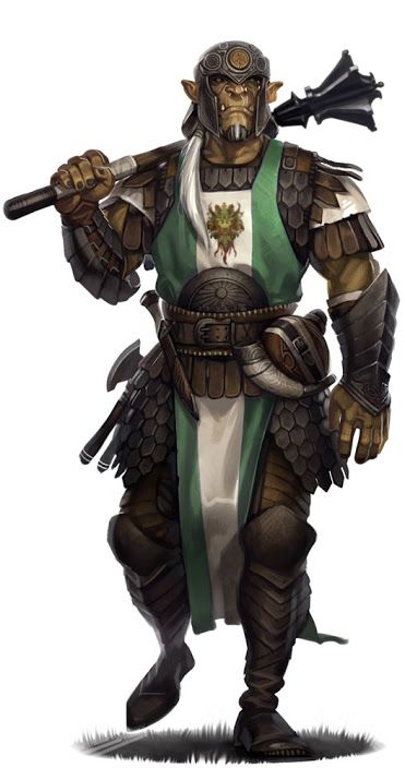 Half-Orc Cleric of Obad-Hai Half Orc, Illustration Fantasy, Pathfinder Character, Heroic Fantasy, Pathfinder Rpg, Fantasy Races, Dungeons And Dragons Characters, Fantasy Monster, Art Characters