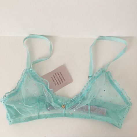 Nwt Savage X Fenty Lace Bra Size M Mint Color (13) Light Blue Bra, Purple Lace Bra, Hot Pink Bra, Pink Lace Bra, Purple Bras, Floral Bra, Black Lace Bra, Savage X Fenty, Black Bralette