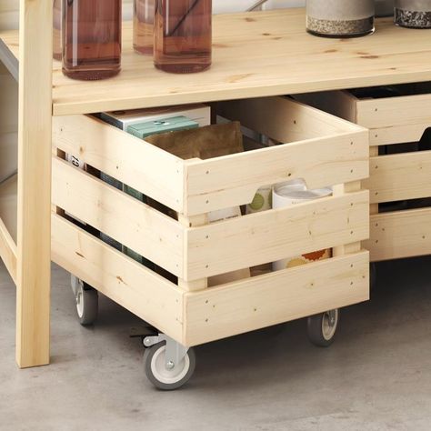 Diy Storage Shelves, Ikea Ivar, Under Stairs Cupboard, Understairs Storage, Stair Storage, Pantry Design, Under Stairs, Garage Storage, Kitchen Pantry