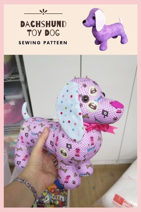 Dachshund Toy Dog sewing pattern. Everyone loves a Dachshund! Now you can sew a sweet pair of Sausage Dog siblings. The pattern includes Dixie with her tail down and her brother Digger has a cute upright puppy tail which you’ll see waving around in the air whenever he digs up the garden beds! Weiner Dog Sewing Pattern, Sausage Dog Sewing Pattern Free, Sewing Toys Patterns Free Templates, Dog Sewing Projects Ideas, Stuffed Dachshund Pattern Free Sewing, Dachshund Sewing Pattern Free, Dog Soft Toy Patterns Free Sewing, Puppy Sewing Pattern Free, Free Stuffed Dog Sewing Patterns