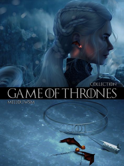 GAME OF THRONES - Acc Collection [Monthly Gift] | MELLOUWSIM on Patreon Sims 4 Daenerys, Game Of Thrones Outfits, Arcadia Bay, Sims 5, Sims Games, Sims 4 Dresses, Sims House Design, Month Gifts, Sims Community