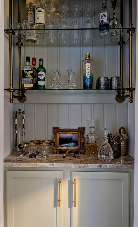 Home Dry Bar Converted From Small Closet Design Mark Velasquez Bar Closet Ideas, Closet Into Bar, Small Dry Bar Ideas, Home Dry Bar, Bar Closet, Small Closet Design, Closet Remodel, Creative Cocktail, Bar Games