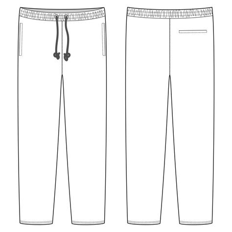 Joggers Template, Technical Sketch, Quick Dry Pants, Man Vector, Flat Sketches, Fitted Joggers, Sport Style, Pants With Pockets, Denim Collection